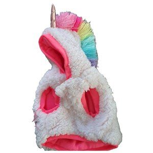 Fuzzy Unicorn Dog Sweater Sherpa Costume with Hoodie